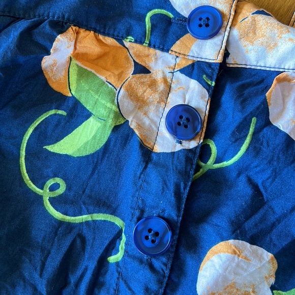 ModCloth - Orange Print Peplum Top - Picture 3 of 7